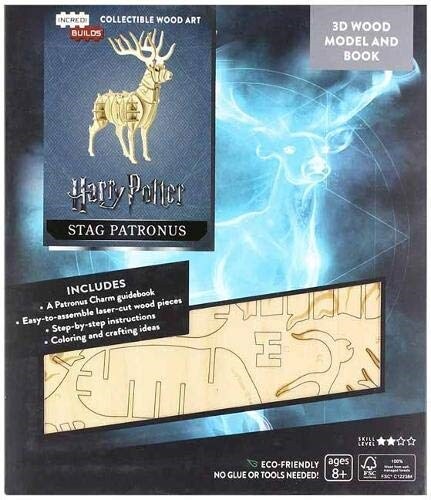 IncrediBuilds: Harry Potter : Stag Patronus 3D Wood Model and Book (Kit)