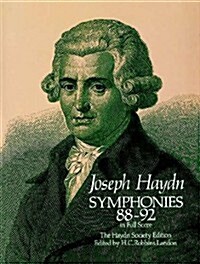 Symphonies 88-92 in Full Score: The Haydn Society Edition (Paperback, Haydn Society)