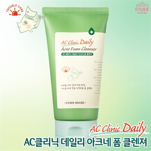 [에뛰드하우스] AC클리닉 데일리 아크네 폼클렌져 150ml /클렌징폼