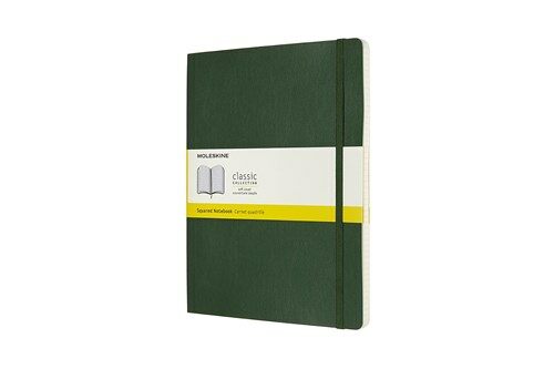 Moleskine Notebook, Extra Large, Squared, Myrtle Green, Soft Cover (7.5 X 9.75) (Hardcover)