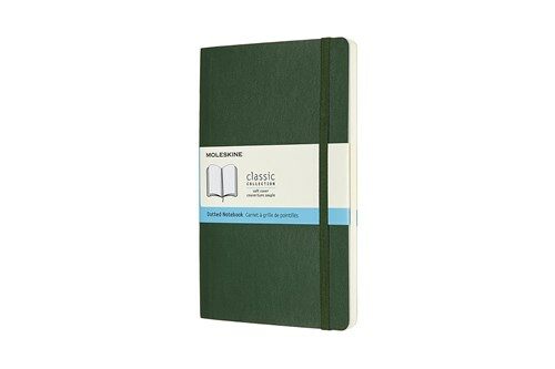 Moleskine Notebook, Large, Dotted, Myrtle Green, Soft Cover (5 X 8.25) (Hardcover)