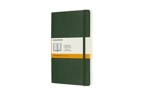 Moleskine Notebook, Large, Ruled, Myrtle Green, Soft Cover (5 X 8.25) (Hardcover)