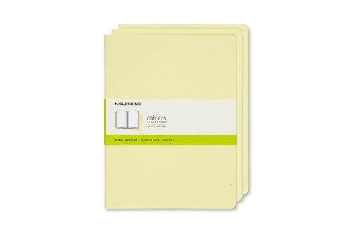 Moleskine Cahier Journal, Extra Large, Plain, Tender Yellow (7.5 X 9.75) (Other)