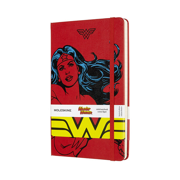 Moleskine Limited Edition Notebook Wonder Woman, Large, Ruled, Red, Hard Cover (5 X 8.25) (Hardcover)