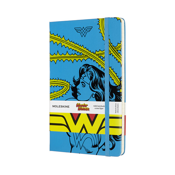 Moleskine Limited Edition Notebook Wonder Woman, Large, Ruled, Blue, Hard Cover (5 X 8.25) (Hardcover)