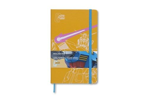 Moleskine Limited Edition Notebook Gundam, Large, Ruled, Yellow, Hard Cover (5 X 8.25) (Hardcover)