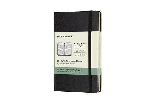 Moleskine 2020 Weekly Vertical Planner, 12m, Pocket, Black, Hard Cover (3.5 X 5.5) (Other)