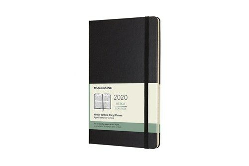 Moleskine 2020 Weekly Vertical Planner, 12m, Large, Black, Hard Cover (5 X 8.25) (Other)