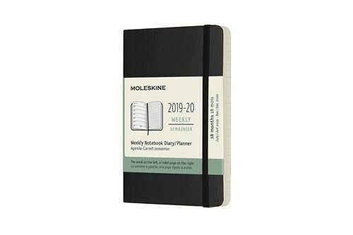 Moleskine 2019-20 Weekly Planner, 18m, Pocket, Black, Soft Cover (3.5 X 5.5) (Other)