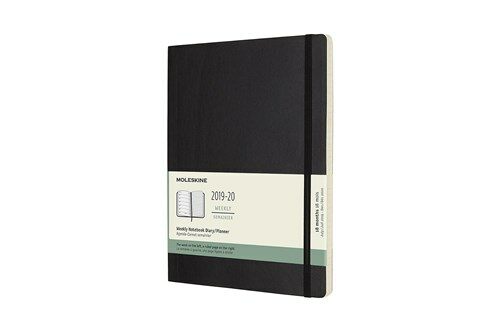 Moleskine 2019-20 Weekly Planner, 18m, Extra Large, Black, Soft Cover (7.5 X 9.75) (Other)