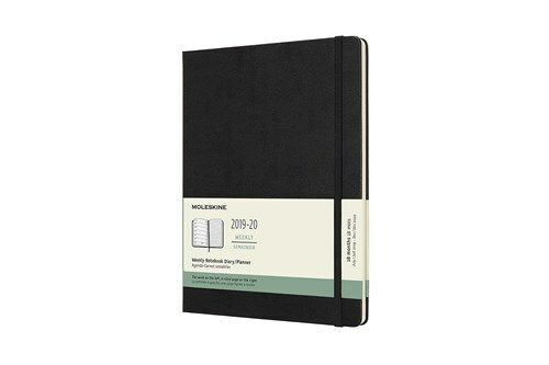 Moleskine 2019-20 Weekly Planner, 18m, Extra Large, Black, Hard Cover (7.5 X 9.75) (Other)