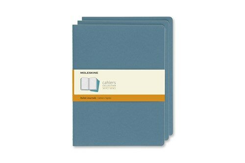 Moleskine Cahier Journal, Extra Large, Ruled, Brisk Blue (7.5 X 9.75) (Other)