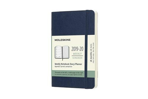 Moleskine 2019-20 Weekly Planner, 18m, Pocket, Sapphire Blue, Soft Cover (3.5 X 5.5) (Other)