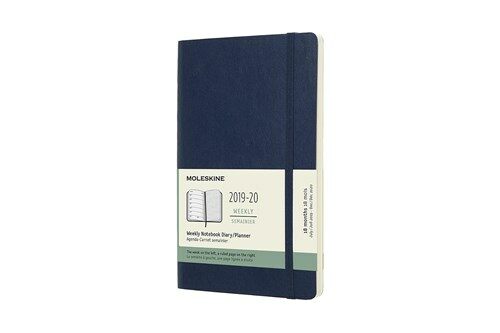 Moleskine 2019-20 Weekly Planner, 18m, Large, Sapphire Blue, Soft Cover (5 X 8.25) (Other)