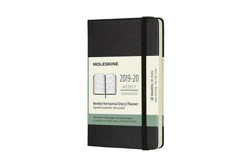 Moleskine 2019-20 Weekly Horizontal Planner, 18m, Pocket, Black, Hard Cover (3.5 X 5.5) (Other)