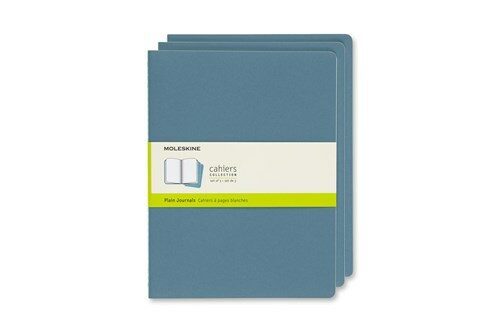 Moleskine Cahier Journal, Extra Large, Plain, Brisk Blue (7.5 X 9.75) (Other)