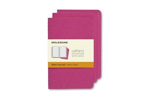 Moleskine Cahier Journal, Large, Ruled, Kinetic Pink (8.25 X 5) (Other)