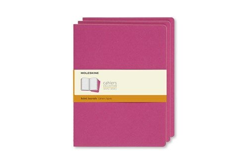 Moleskine Cahier Journal, Extra Large, Ruled, Kinetic Pink (7.5 X 9.75) (Other)