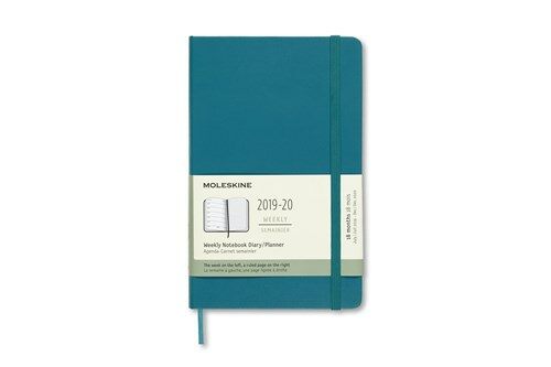 Moleskine 2019-20 Weekly Planner, 18m, Large, Magnetic Green, Hard Cover (5 X 8.25) (Other)
