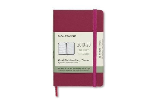 Moleskine 2019-20 Weekly Planner, 18m, Pocket, Snappy Pink, Hard Cover (3.5 X 5.5) (Other)