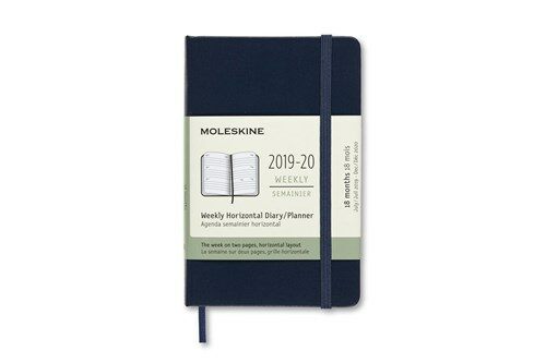 Moleskine 2019-20 Weekly Horizontal Planner, 18m, Pocket, Sapphire Blue, Hard Cover (3.5 X 5.5) (Other)