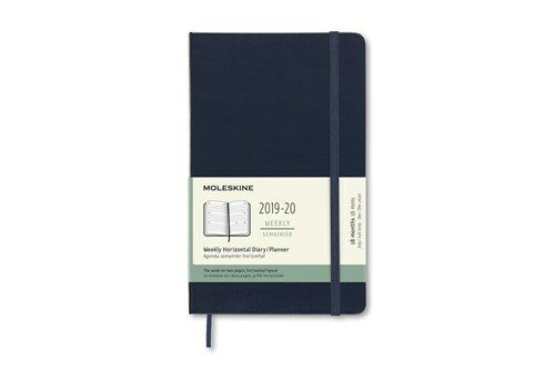 Moleskine 2019-20 Weekly Horizontal Planner, 18m, Large, Sapphire Blue, Hard Cover (5 X 8.25) (Other)