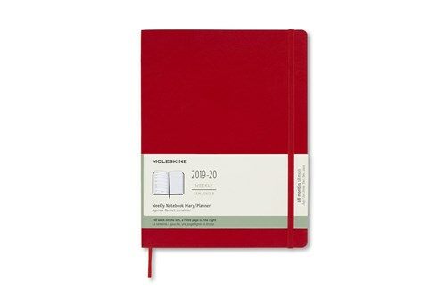 Moleskine 2019-20 Weekly Planner, 18m, Extra Large, Scarlet Red, Soft Cover (7.5 X 9.75) (Other)