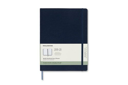 Moleskine 2019-20 Weekly Planner, 18m, Extra Large, Sapphire Blue, Soft Cover (7.5 X 9.75) (Other)