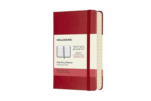 Moleskine 2020 Daily Planner, 12m, Pocket, Scarlet Red, Hard Cover (3.5 X 5.5) (Other)