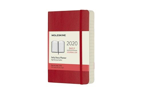 Moleskine 2020 Daily Planner, 12m, Pocket, Scarlet Red, Soft Cover (3.5 X 5.5) (Other)