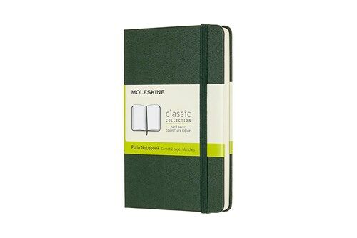 Moleskine Notebook, Pocket, Plain, Myrtle Green, Hard Cover (3.5 X 5.5) (Hardcover)