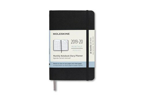 Moleskine 2019-20 Monthly Planner, 18m, Pocket, Black, Soft Cover (3.5 X 5.5) (Other)
