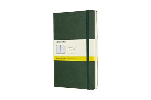 Moleskine Notebook, Large, Squared, Myrtle Green, Hard (5 X 8.25) (Hardcover)