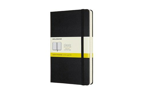 Moleskine Notebook, Expanded Large, Squared, Black, Hard Cover (5 X 8.25) (Hardcover)