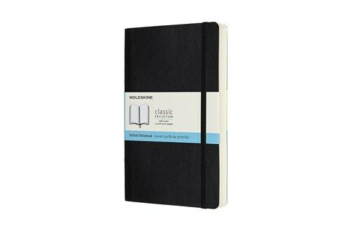 Moleskine Notebook, Expanded Large, Dotted, Black, Soft Cover (5 X 8.25) (Hardcover)