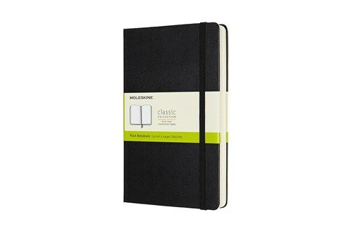 Moleskine Notebook, Expanded Large, Plain, Black, Hard Cover (5 X 8.25) (Hardcover)