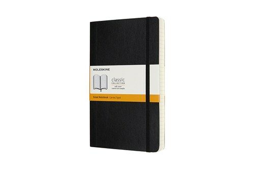 Moleskine Notebook, Expanded Large, Ruled, Black, Soft Cover (5 X 8.25) (Hardcover)