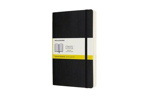 Moleskine Notebook, Expanded Large, Squared, Black, Soft Cover (5 X 8.25) (Hardcover)