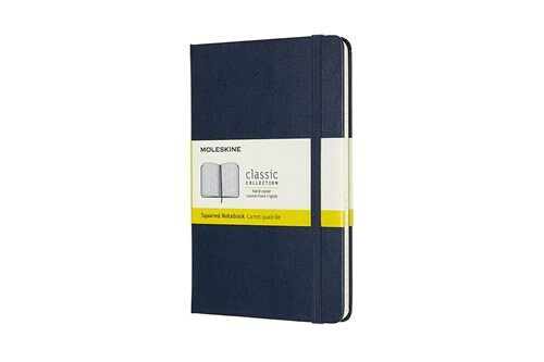 Moleskine Notebook, Medium, Squared, Sapphire Blue, Hard Cover (4.5 X 7) (Hardcover)
