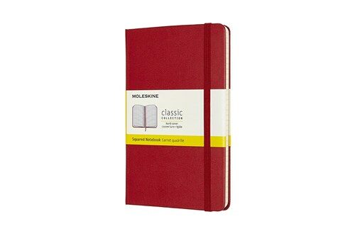 Moleskine Notebook, Medium, Squared, Scarlet Red, Hard Cover (4.5 X 7) (Hardcover)