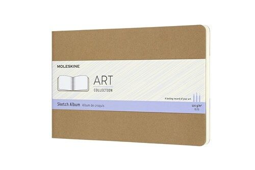Moleskine Art Cahier, Sketch Album, Large, Kraft Brown (8.25 X 5)