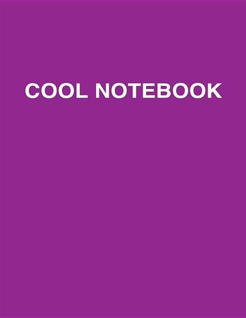 Cool Notebook: Extra Large, Magenta (Paperback)
