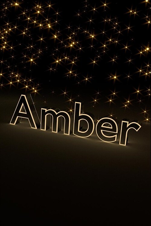 Amber: Blank Notebook with Dot Grid Border & Cream Paper (Paperback)