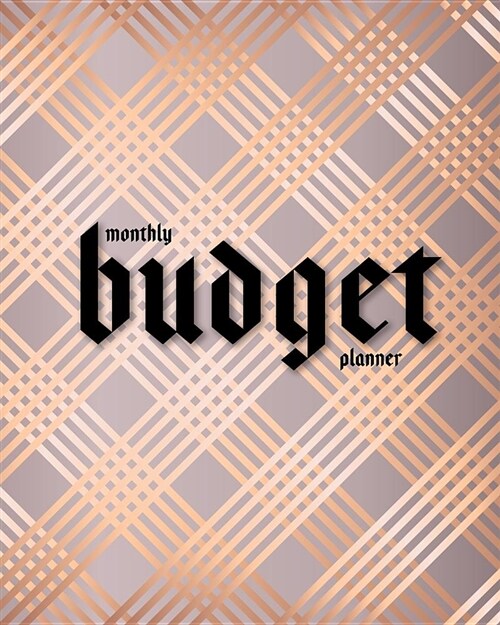 Monthly Budget Planner: Rose Gold Striped 12 Month Financial Planning Journal, Monthly Expense Tracker and Organizer (Bill Tracker, Home Budge (Paperback)