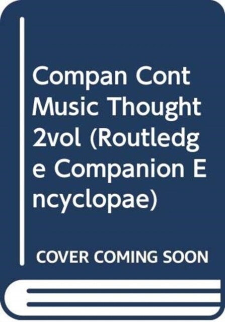 Compan Cont Music Thought 2vol (Multiple-component retail product)