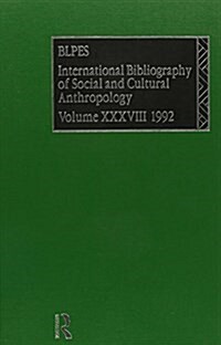IBSS: Anthropology: 1992 Vol 38 (Hardcover)