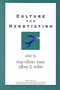 Culture and Negotiation: The Resolution of Water Disputes (Paperback)