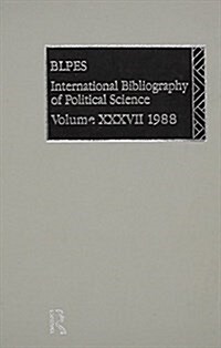 IBSS: Political Science: 1988 Volume 37 (Hardcover)