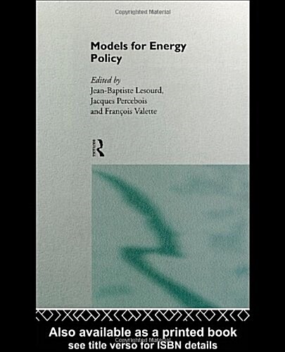 Models for Energy Policy (Hardcover)