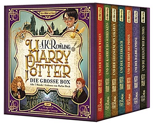 Harry Potter. Die große Box zum Jubilaum. Alle 7 Bande.: Gelesen von Rufus Beck (MP3 CD)